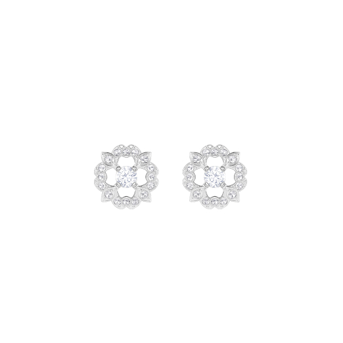 Orecchini – Swarovski donna  Sparkling Dance Flower 5396227 Rodio Bianco